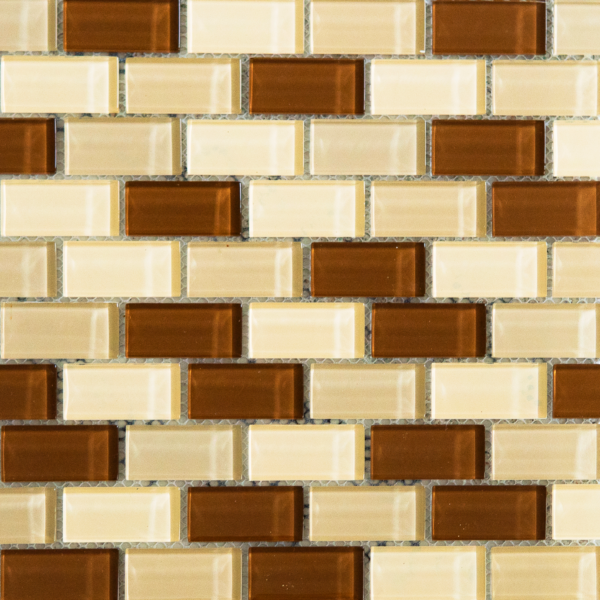 MOSAICO ORIENTAL 4.5X2.2 30X30 BARRAS BRICK MIX MARRON 4ML010-CB