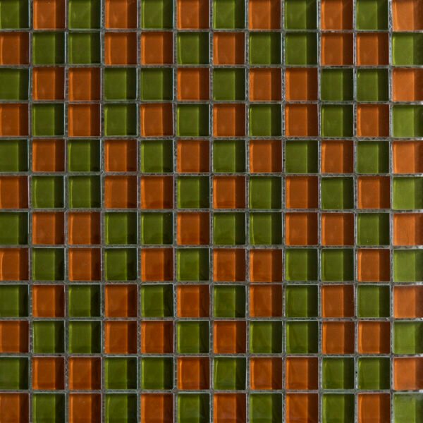 MOSAICO CRISTAL VOLCANO L02/E50 MIX CARAMELO/VERDE LIMON 23X8-30X30